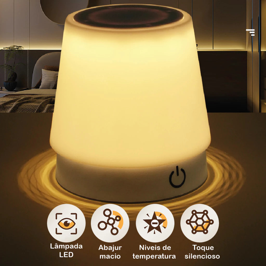 Abajur Retrátil Luz Neutra Ajustável Dourado - Verona Decor - VERONA DECOR