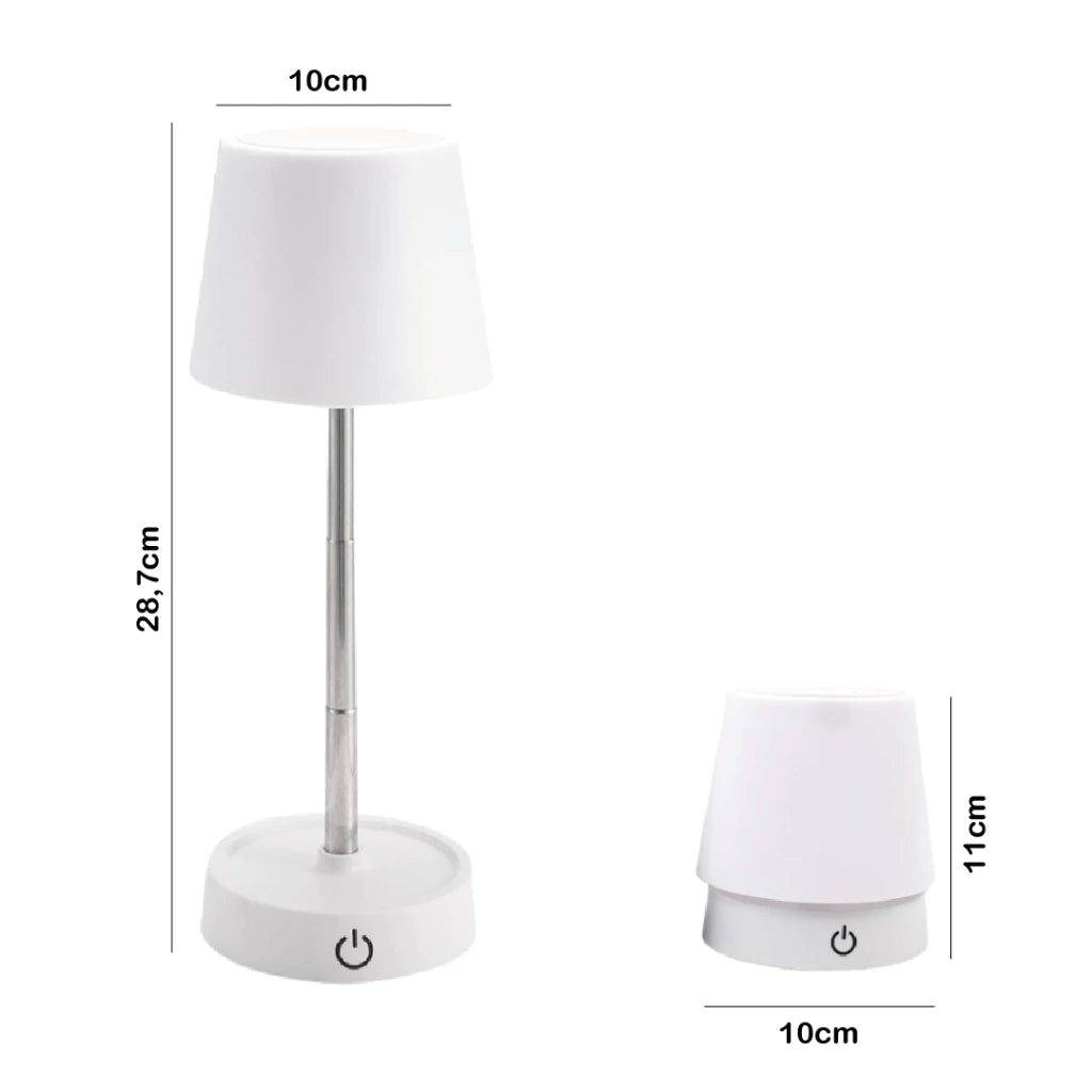 Abajur Retrátil Luz Neutra Ajustável Branco - Verona Decor - VERONA DECOR