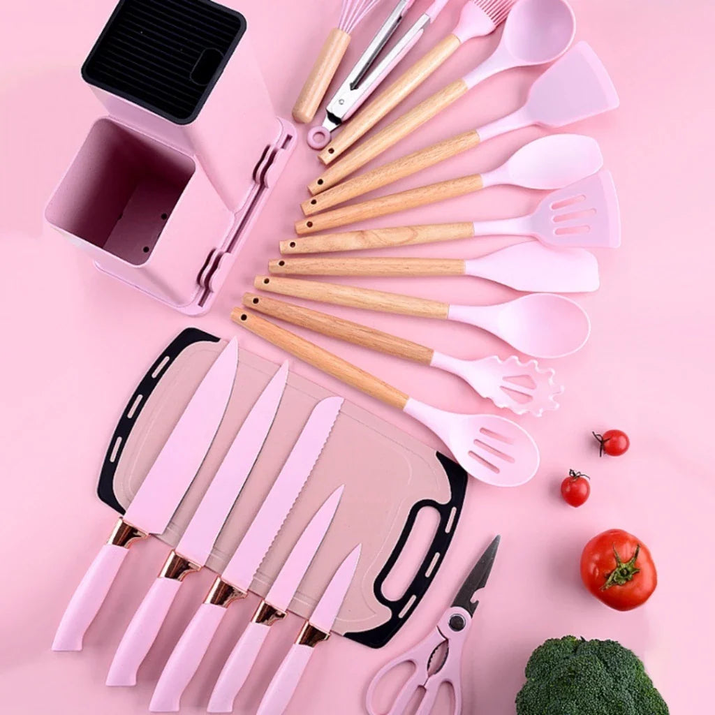 Kit de Cozinha 19 Peças de Silicone Premium - Verona Decor - VERONA DECOR