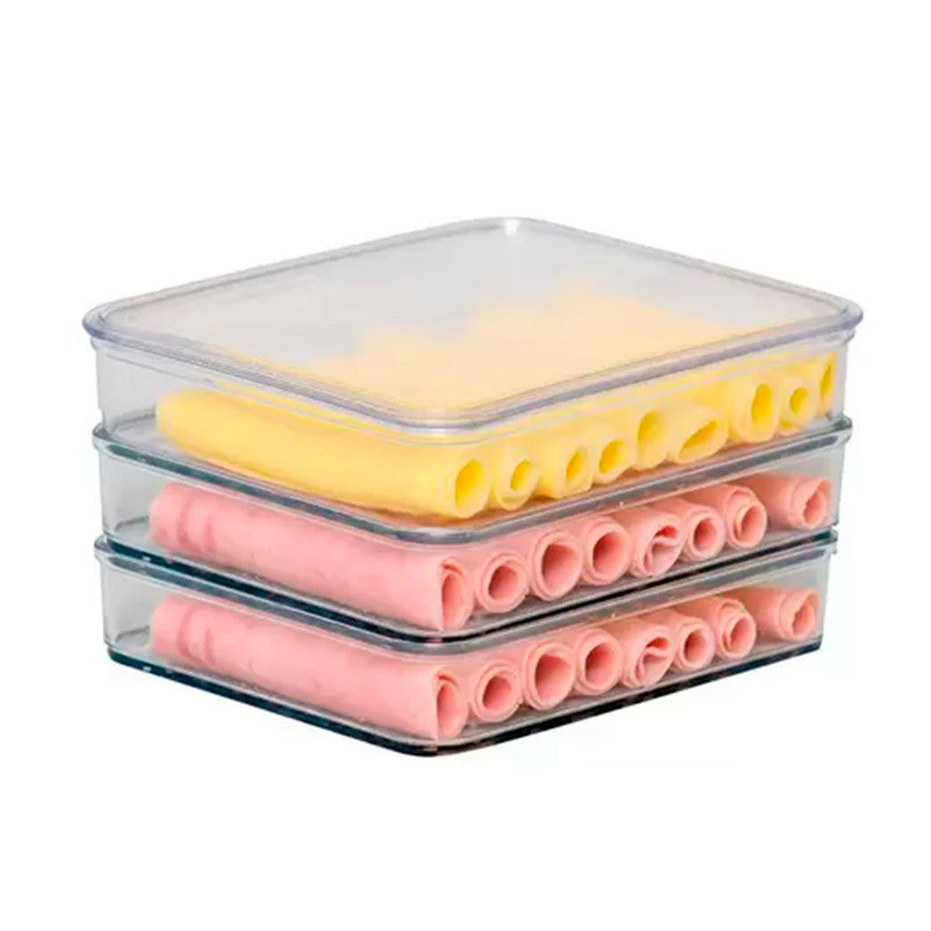 Porta Frios Triplo Acrílico + Pegador Inox – Conservação e Organização - Verona Decor - VERONA DECOR
