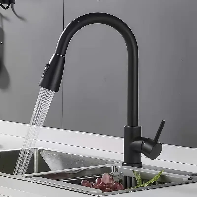 Torneira Gourmet Pia Cozinha Com Extensor Flexível Misturador Monocomando Spray Arejador Articulado Inox - VERONA DECOR