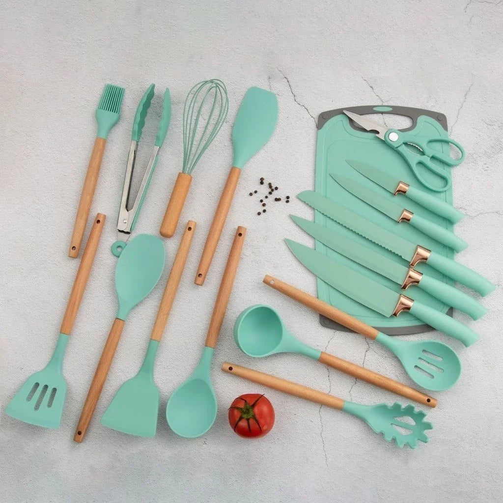 Kit de Cozinha 19 Peças de Silicone Premium - Verona Decor - VERONA DECOR