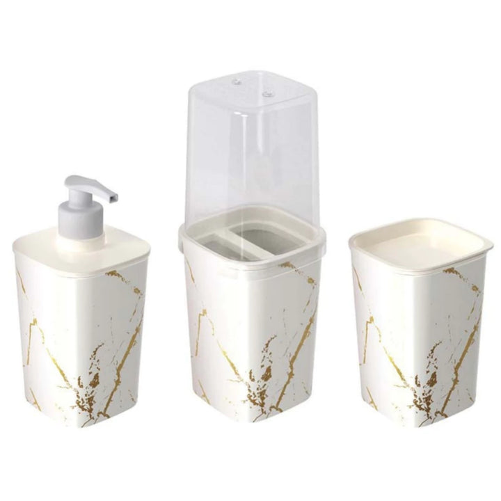 Porta Escova Kit 3 Peças - Verona Decor - VERONA DECOR