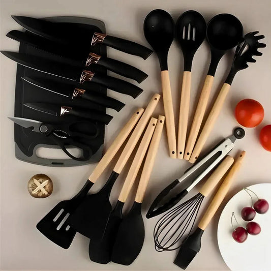 Kit de Cozinha 19 Peças de Silicone Premium - Verona Decor