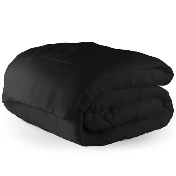 Edredom Queen Dupla Face Preto - Verona Decor