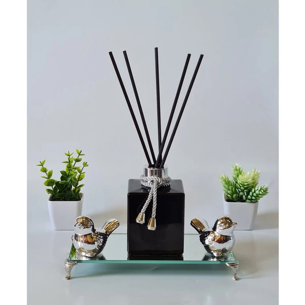 Aromatizador de Ambiente Cubo Preto e Prata - Verona Decor