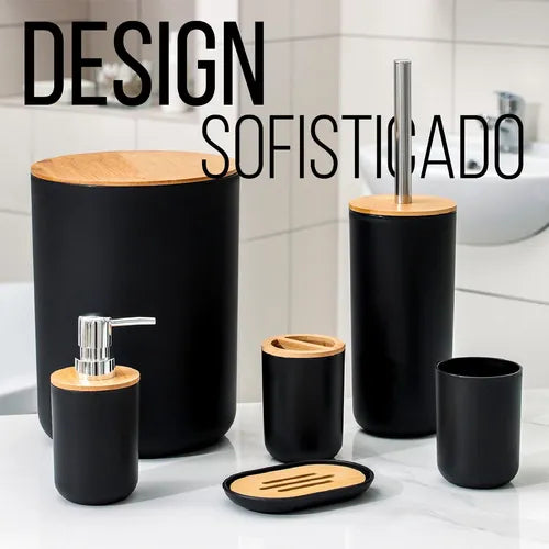 Conjunto para Banheiro 6 PEÇAS - BambuLux - Verona Decor - VERONA DECOR