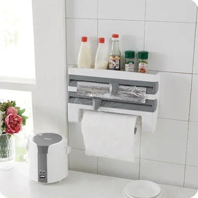 Organizador de Rolos 4 em 1 Com Suportes e Cortador Integrado - Verona Decor - VERONA DECOR