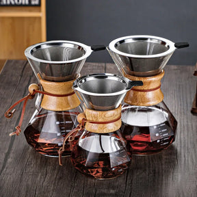 Coador Diamante de Vidro 400 ML + Filtro Inox de BRINDE - Verona Decor - VERONA DECOR
