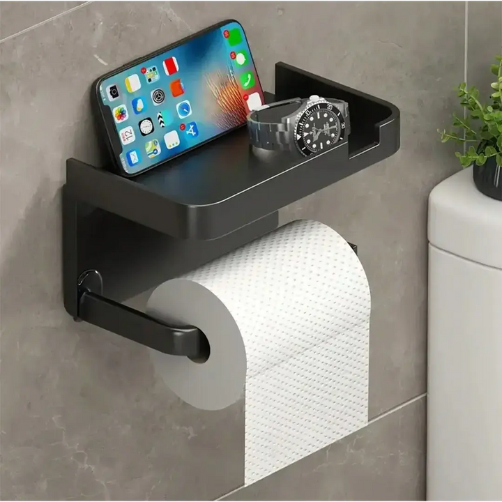Suporte Banheiro Porta Papel Higiênico Preto - Verona Decor - VERONA DECOR