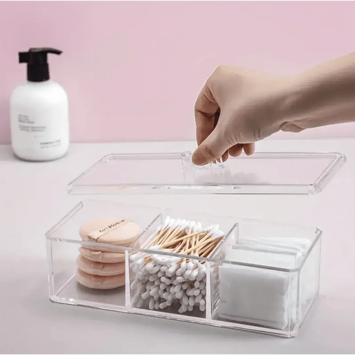 Porta Algodão e Cotonete ClearOrganize - Verona Decor - VERONA DECOR