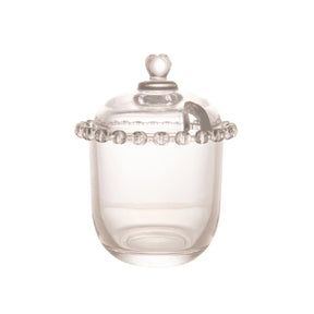 Açucareiro de Cristal 200ml – Design Coração com Tampa e Colher Transparente - Verona Decor - VERONA DECOR