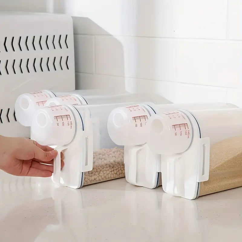 Kit 3 Potes Hermético 2L Com Medidor Organizador De Alimentos - Verona Decor - VERONA DECOR