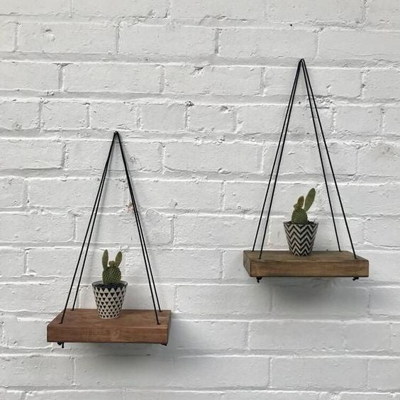 Prateleira de Parede com Cordas - Verona Decor - VERONA DECOR