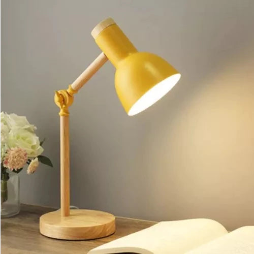 Luminária De Mesa Wood Amarelo - Verona Decor