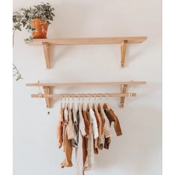 Prateleira de Parede com Cabideiro - Verona Decor - VERONA DECOR