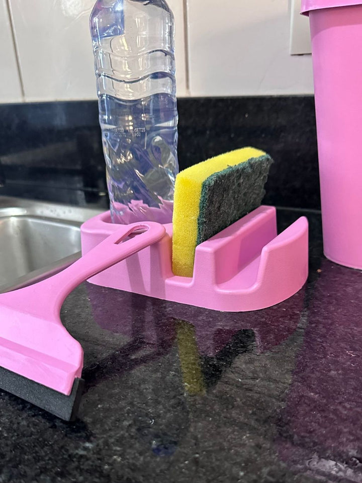 Kit Pia Porta Detergente, Rodinho de Pia + Lixeira de BRINDE - Verona Decor - VERONA DECOR