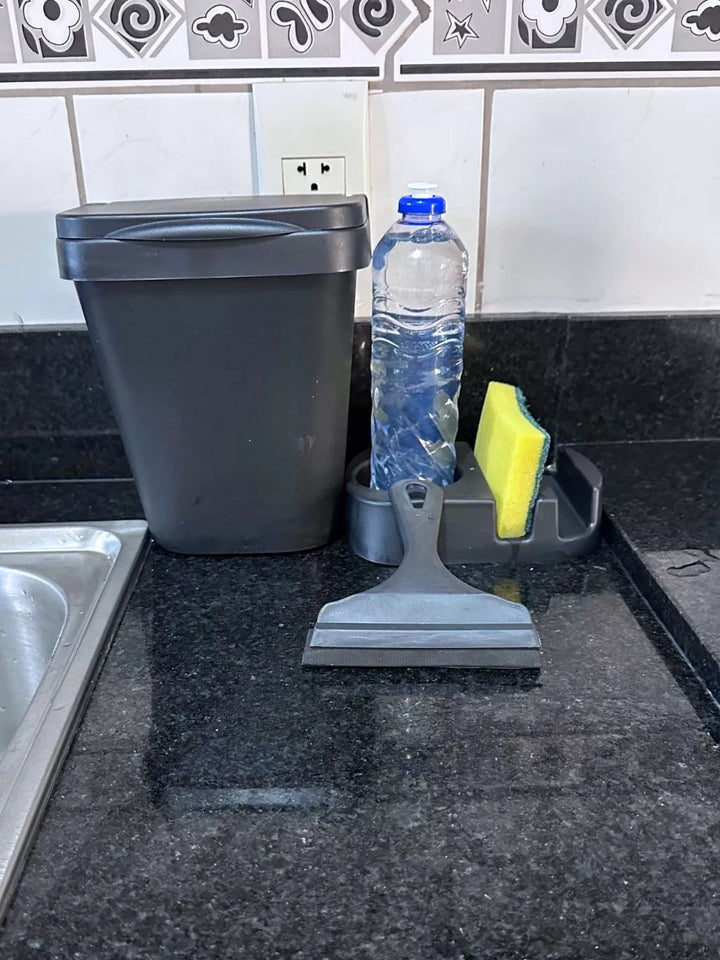 Kit Pia Porta Detergente, Rodinho de Pia + Lixeira de BRINDE - Verona Decor - VERONA DECOR