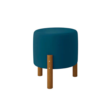 [LEVE 2 PAGUE 1] Puffs Para Sala Suede Azul - Verona Decor