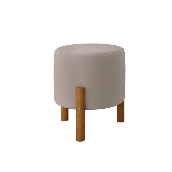 [LEVE 2 PAGUE 1] Puffs Para Sala Suede Bege - Verona Decor