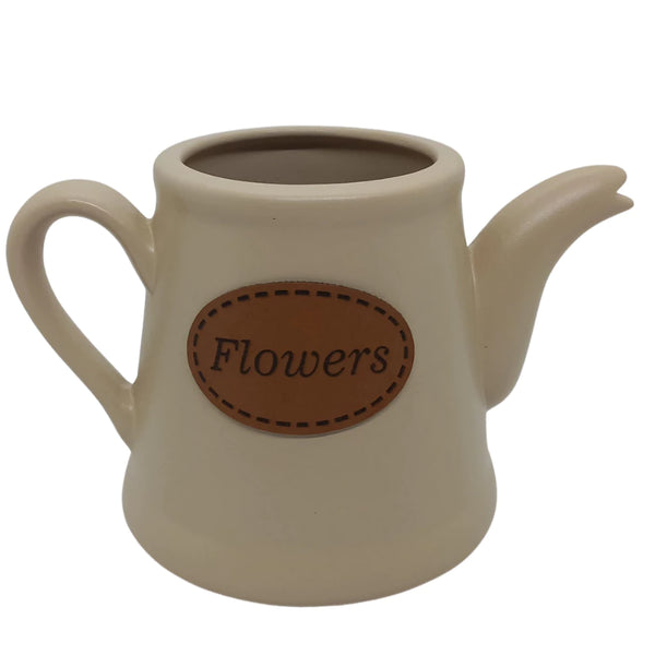 Vaso Decorativo em Formato de Bule Begê - Verona decor