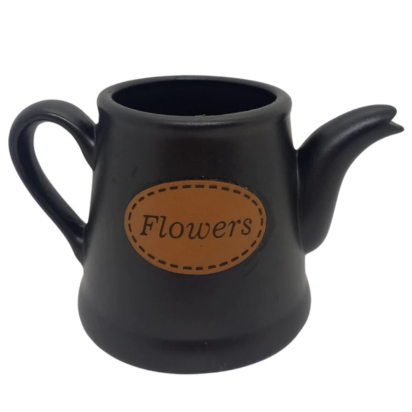 Vaso Decorativo em Formato de Bule Preto - Verona decor