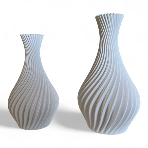 Vasos Decorativos em Espiral Branco - Verona Decor