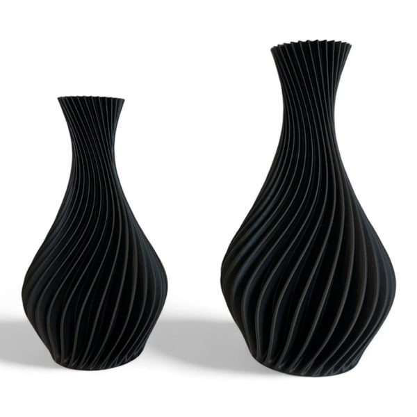 Vasos Decorativos em Espiral Preto - Verona Decor