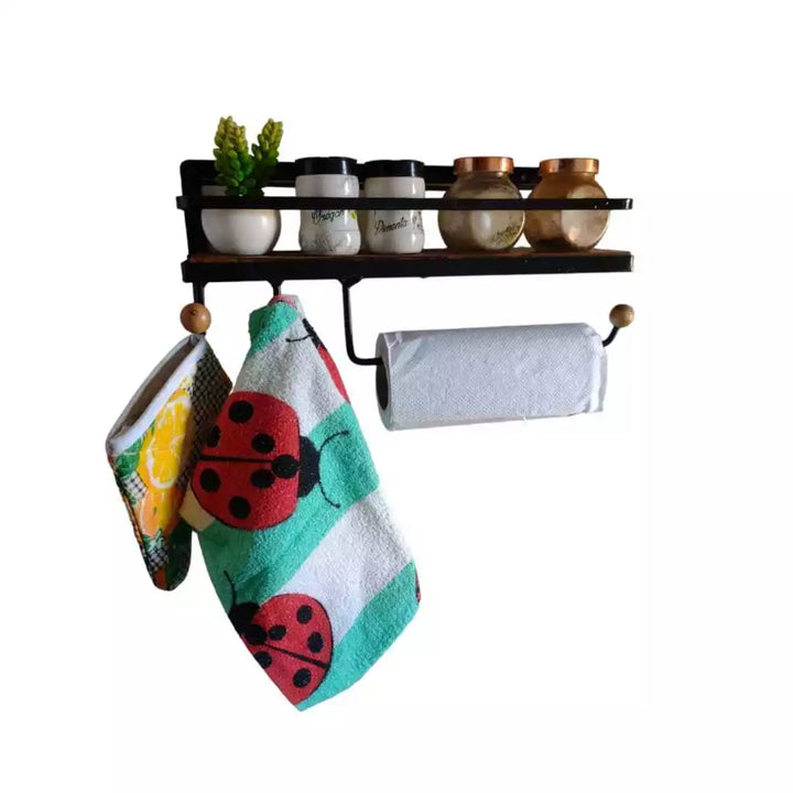 Prateleira de Parede Porta Papel Toalha e Temperos - Verona Decor - VERONA DECOR
