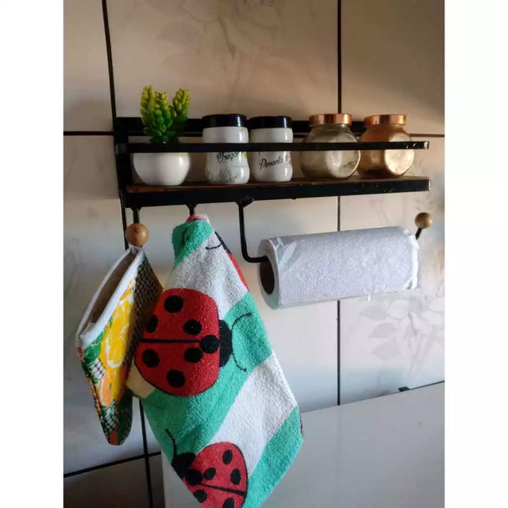 Prateleira de Parede Porta Papel Toalha e Temperos - Verona Decor - VERONA DECOR