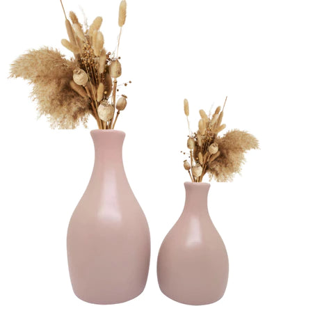 Vasos Decorativos em Cerâmica para Arranjos Rosa - Verona Decor