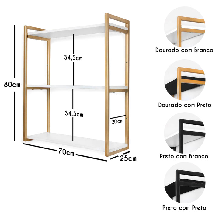 Prateleira de Parede Model Ferro - Verona Decor - VERONA DECOR