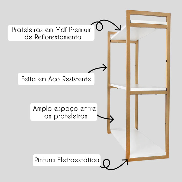 Prateleira de Parede Model Ferro - Verona Decor - VERONA DECOR