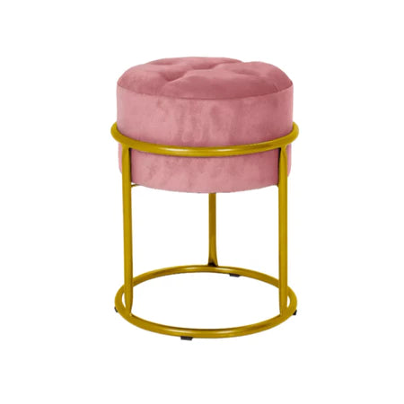 Puff Para Sala Luxo Rosa - Verona Decor