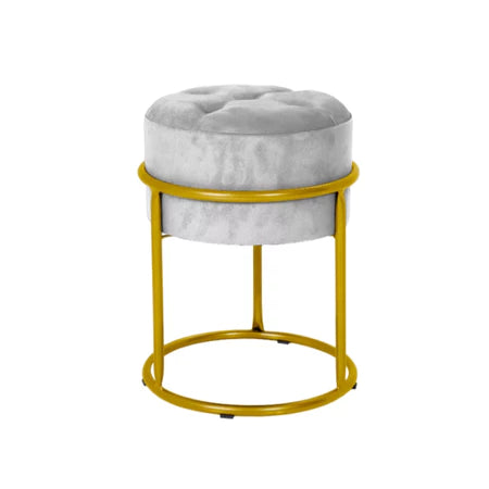 Puff Para Sala Luxo Cinza - Verona Decor