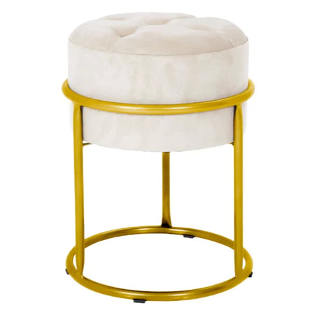 Puff Para Sala Luxo Bege - Verona Decor
