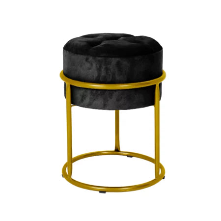Puff Para Sala Luxo Preto - Verona Decor