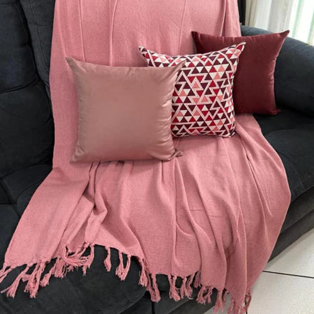 Manta De Sofá 2,40x1,80m Rosa - Verona Decor