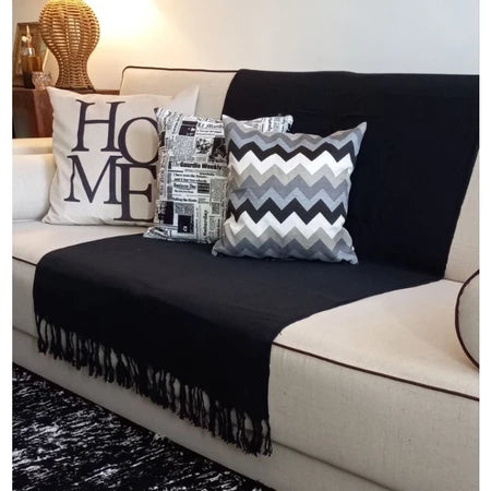 Manta De Sofá 2,40x1,80m Preto - Verona Decor