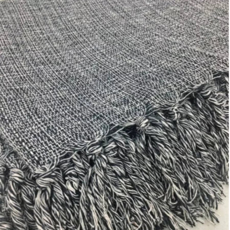 Manta De Sofá 2,40x1,80m Preto Meslado - Verona Decor