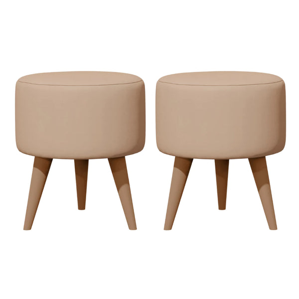 [PAGUE 1 LEVE 2] Puff Redondo Areia - Verona Decor