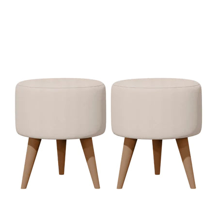 [PAGUE 1 LEVE 2] Puff Redondo Bege Claro - Verona Decor