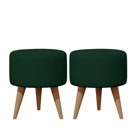 [PAGUE 1 LEVE 2] Puff Redondo Verde Musgo - Verona Decor