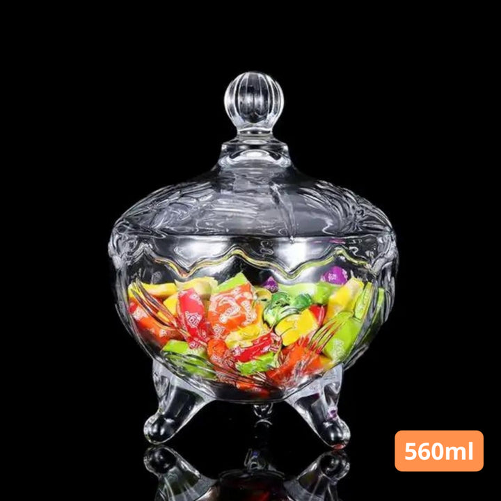Bomboniere Vidro Luxo Decorativo 560ml - Verona Decor - VERONA DECOR