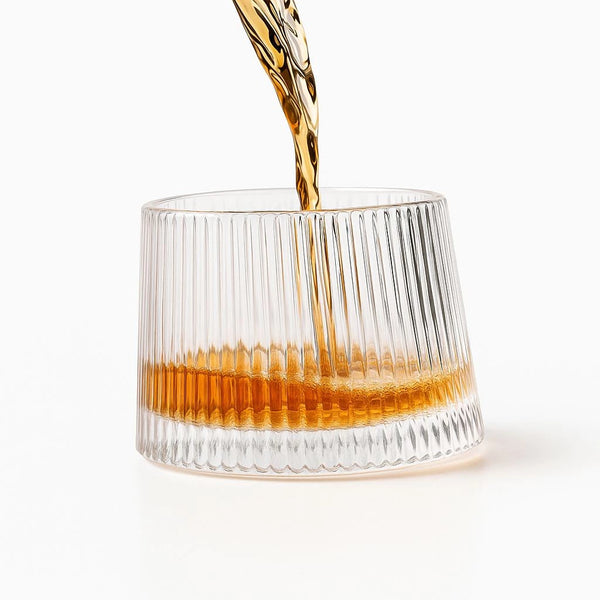 Copo de Whisky de Vidro Com Fundo Giratório 170ml - Verona Decor