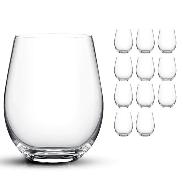 Jogo de Copos de Vidro Moderno 450ml - Verona Decor