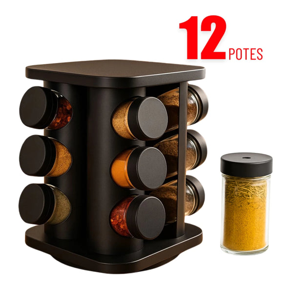 Porta Temperos Giratório 12 Potes – Verona Decor