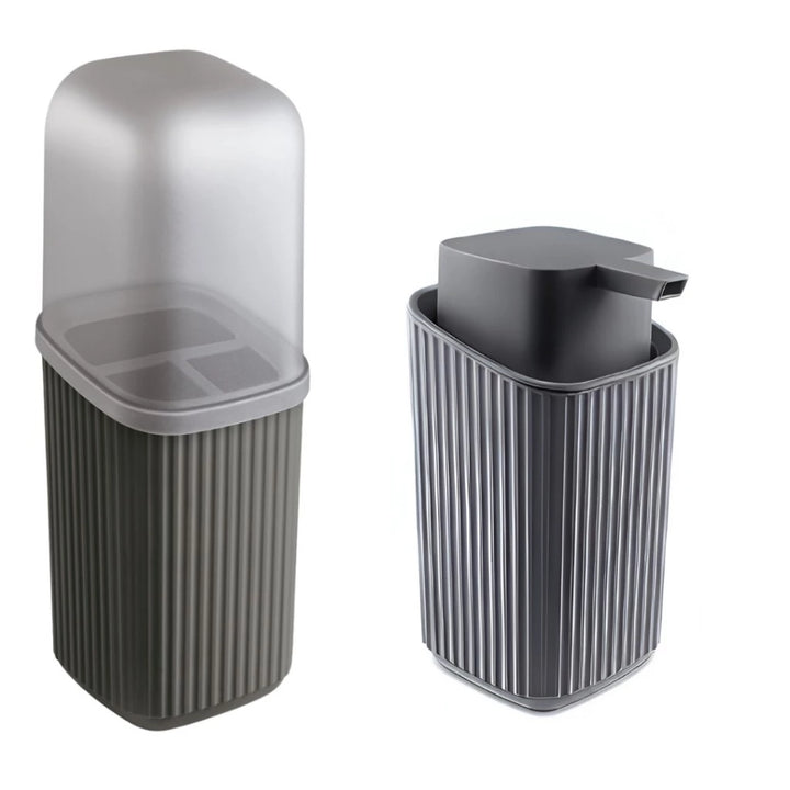 Kit Porta Escova de Dente + Saboneteira liquida - Verona Decor - VERONA DECOR