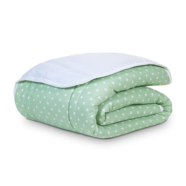 Edredom Queen Poá Verde 200 Fios - Verona Decor