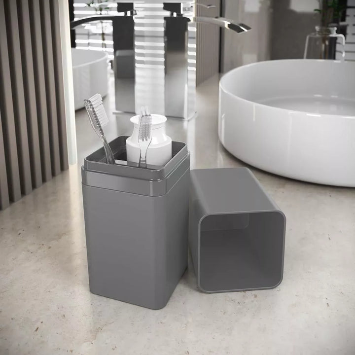 Porta Escova de Dente Com Tampa Smile - Verona Decor - VERONA DECOR